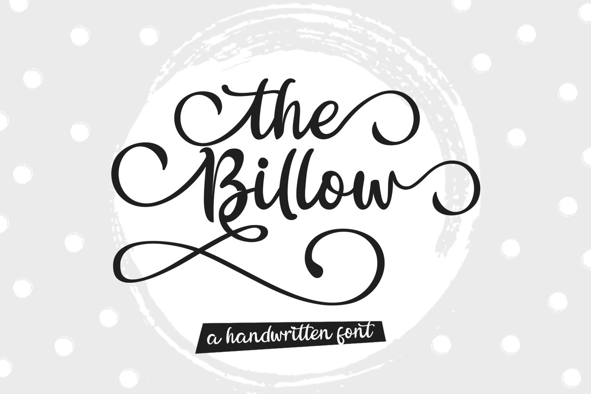 The Billow | A handwritten sweet font example image 1