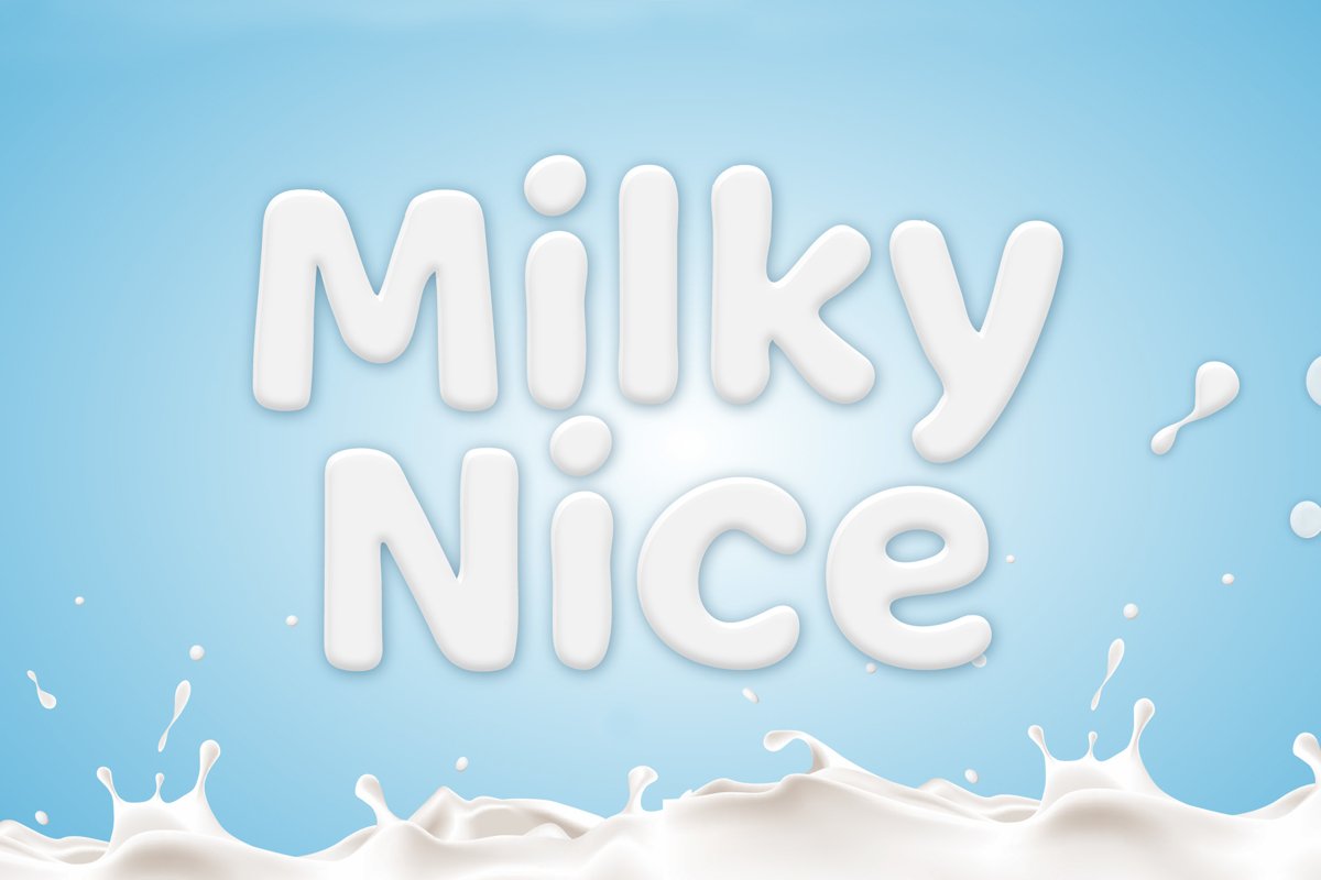 Milky Nice - Playful Display Typeface example image 1