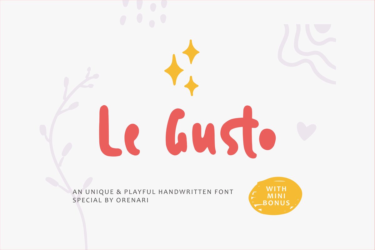 Le Gusto | Unique Font example image 1