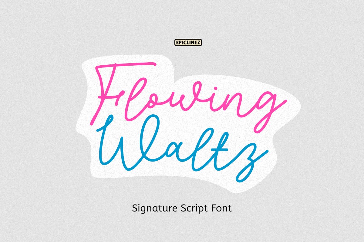Flowing Waltz - A Stylish Signature Font example image 1
