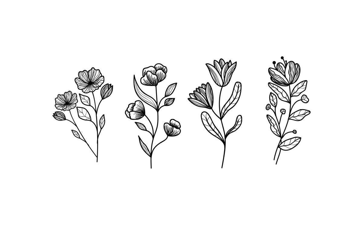 Hand Drawn Herbs & Wild Flowers example image 1