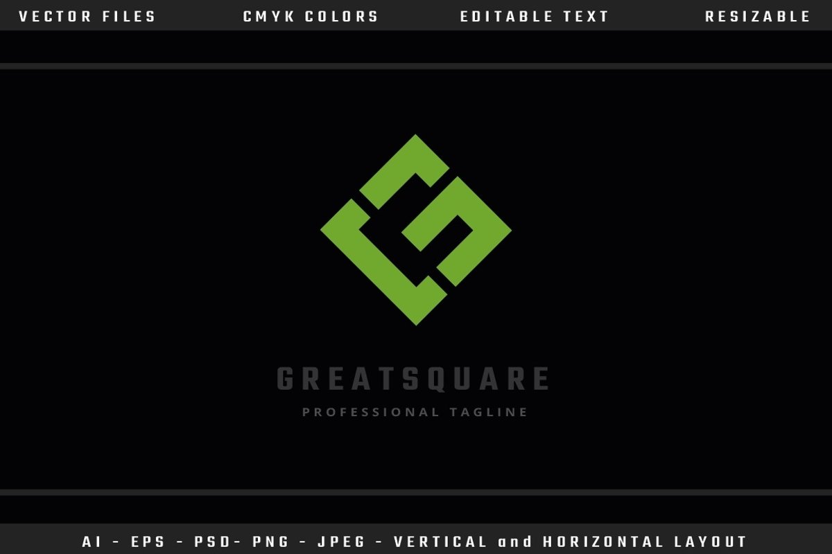 Great Square Letter G Logo example image 1