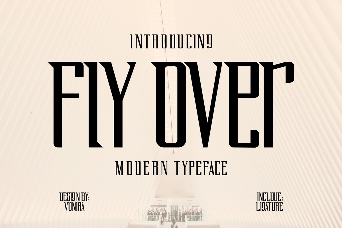 Fly Over | Modern Typeface Font example image 1