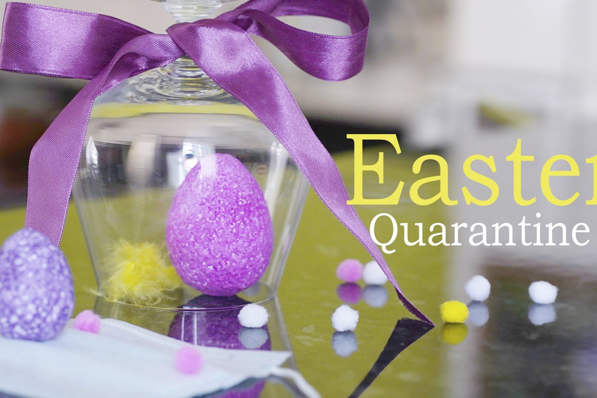Creative Easter composition of coloful eggs example image 1