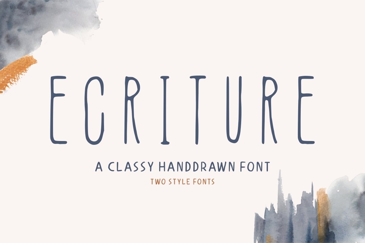 Ecriture || Handdrawn Font example image 1