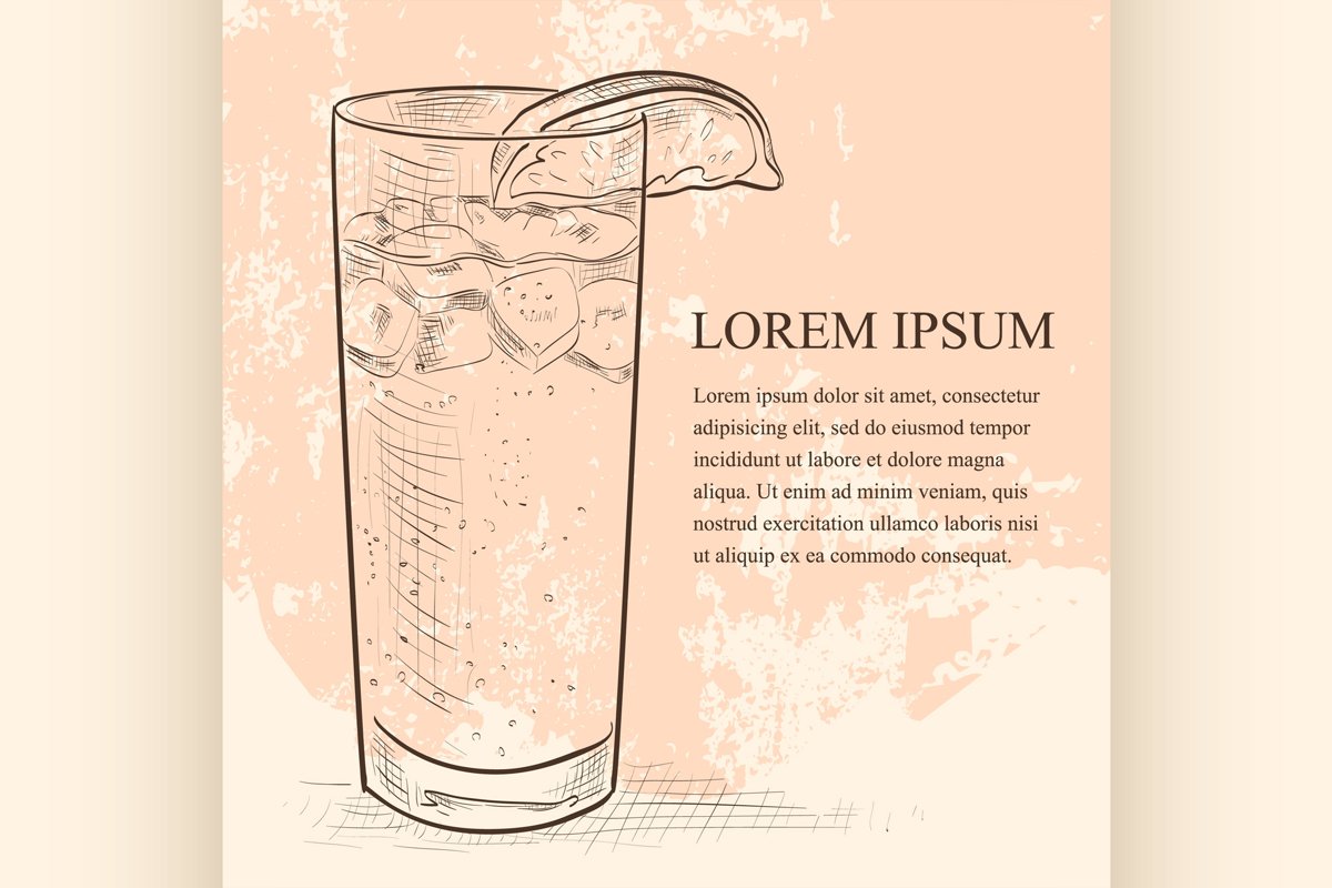 Cocktail Dark 'N' Stormy scetch example image 1