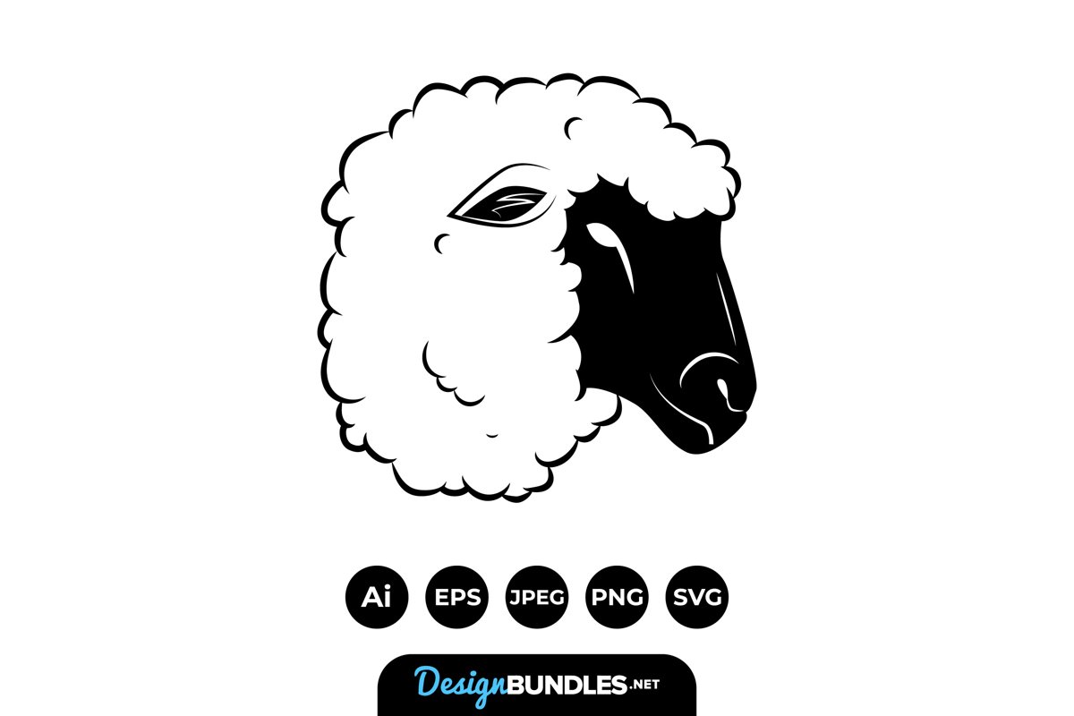 Sheep Heads Illustrations example image 1