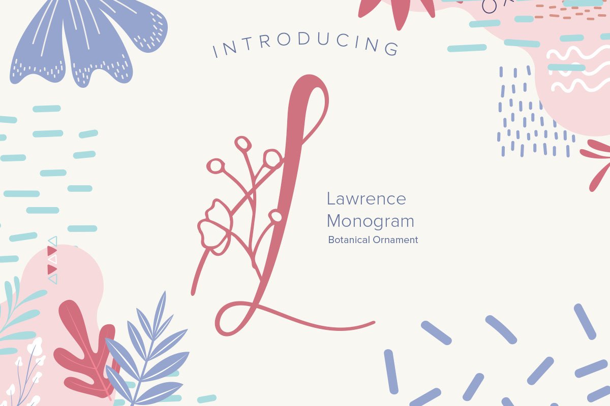 Laurence Monogram Font example image 1