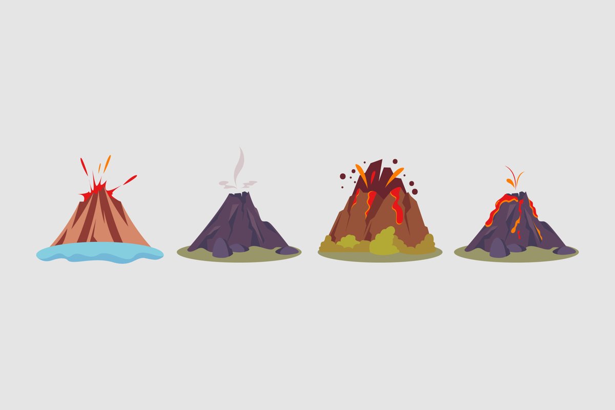 Volcano Illustrations example image 1