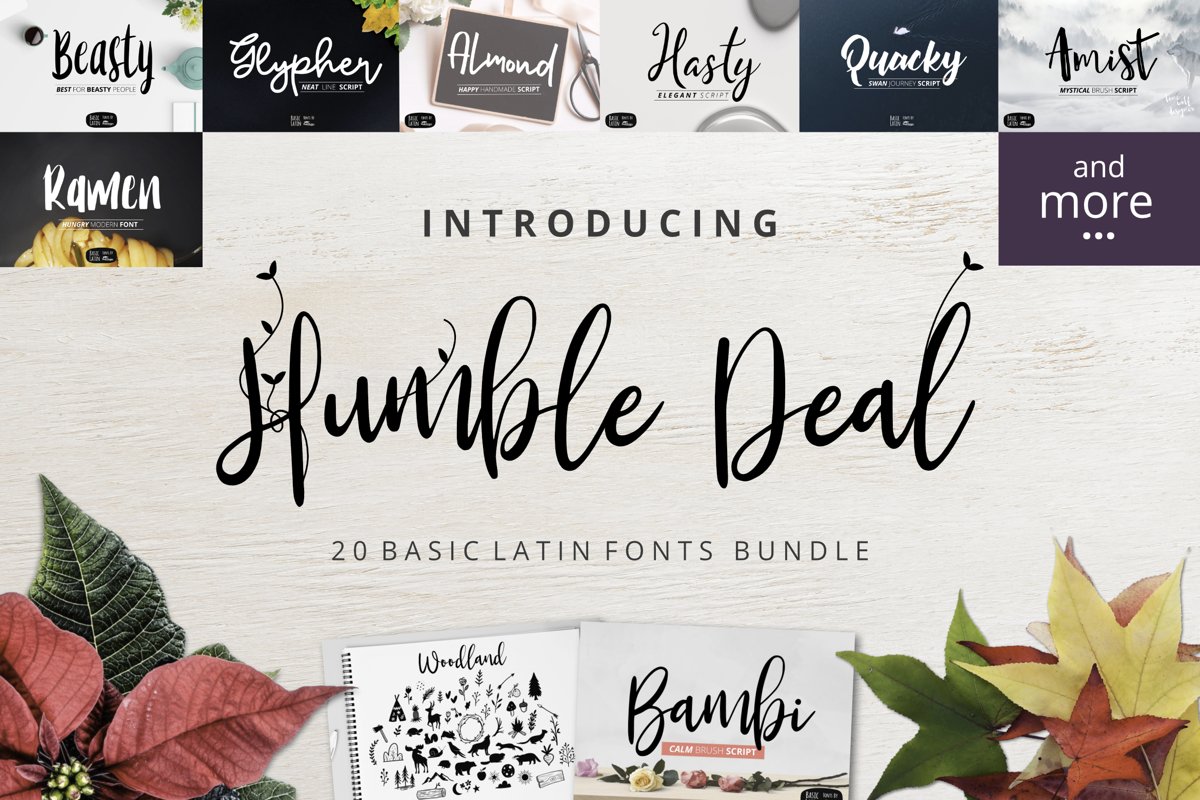 Humble Deal - 20 Font Bundle example image 1