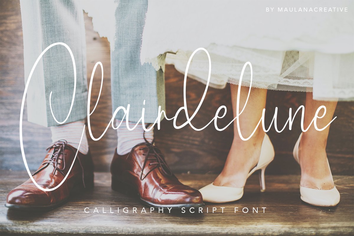 Clairdelune Calligraphy Modern Script Brush Font example image 1