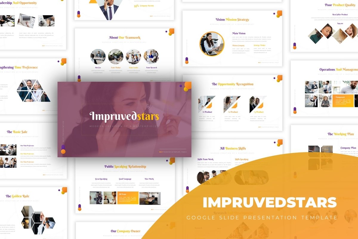 Impruvedstars - Google Slide Template example image 1