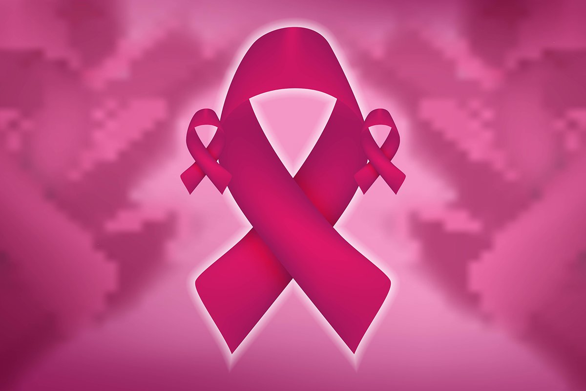 Breast Cancer Awareness Ribbon Background. Vector illustrati example image 1