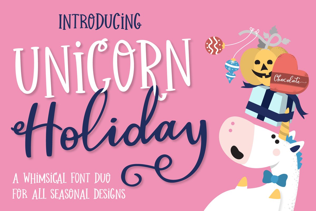 Unicorn Holiday Font Duo example image 1