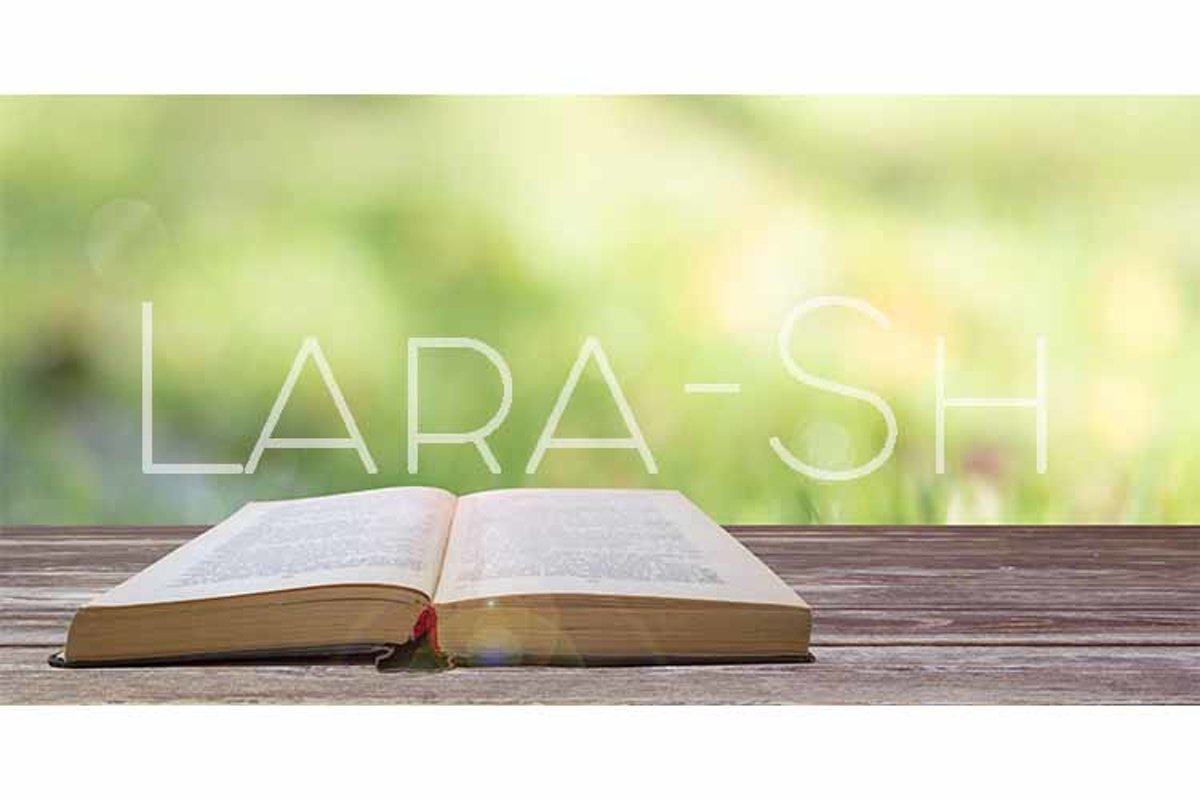Open book on wooden table on green natural background example image 1