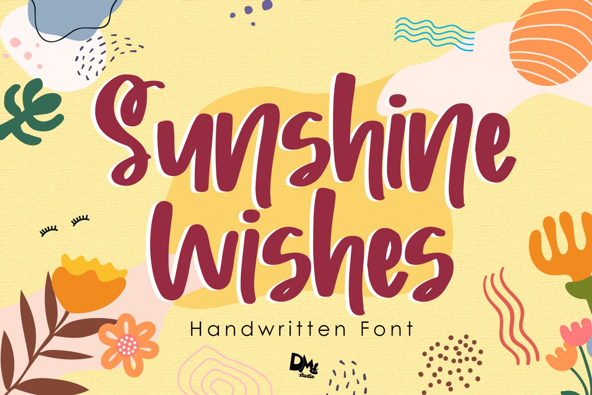 Sunshine Wishes - Handwritten Font example image 1