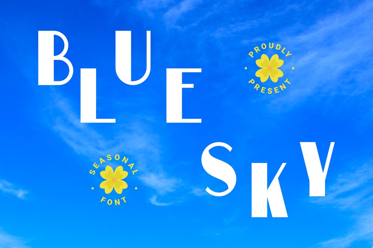 Blue Sky Font example image 1