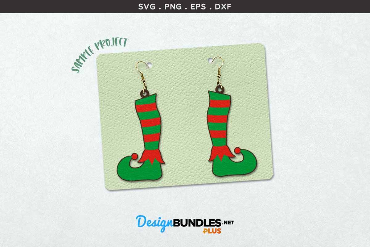Download Christmas Earrings Template Elf Legs