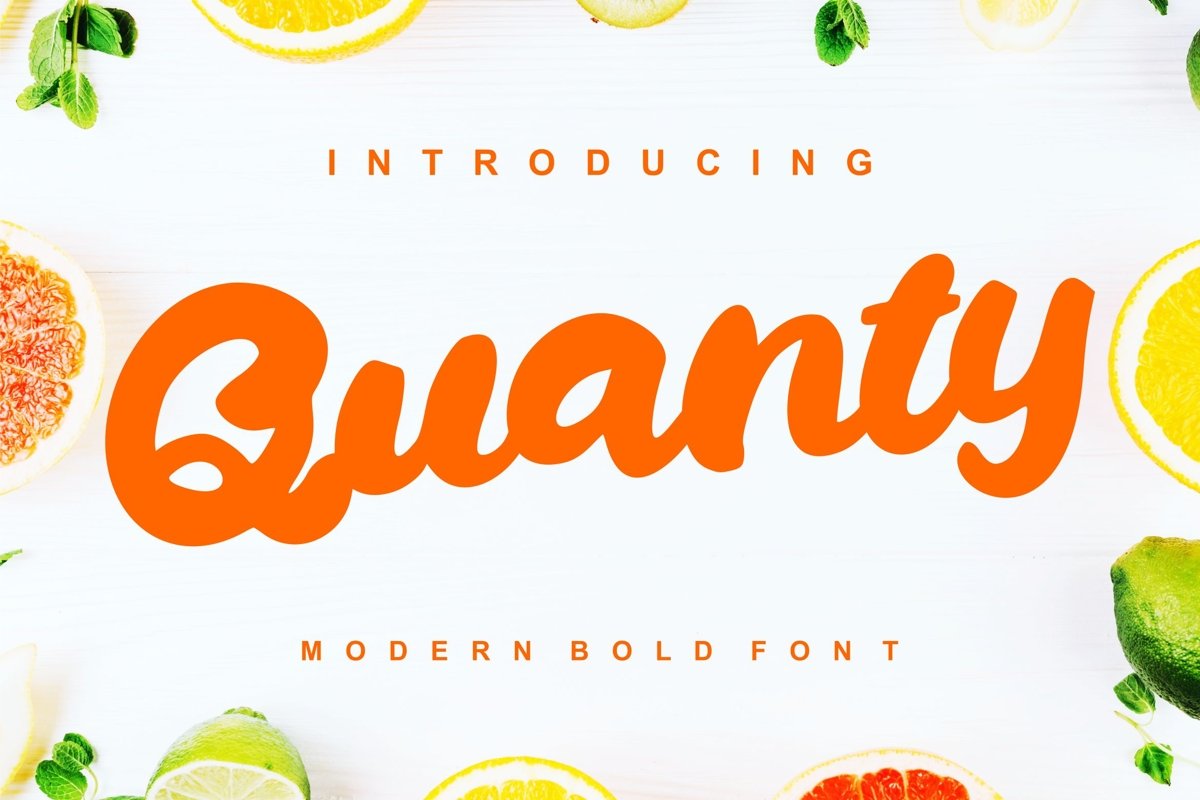 Quanty | Modern Script Bold Font example image 1