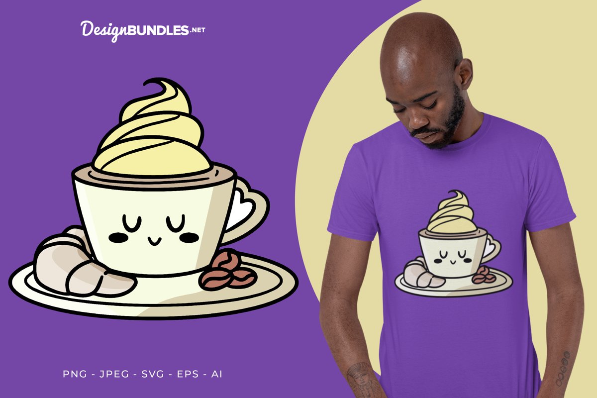 My Breakfast Vector Illustration For T-Shirt Design example image 1