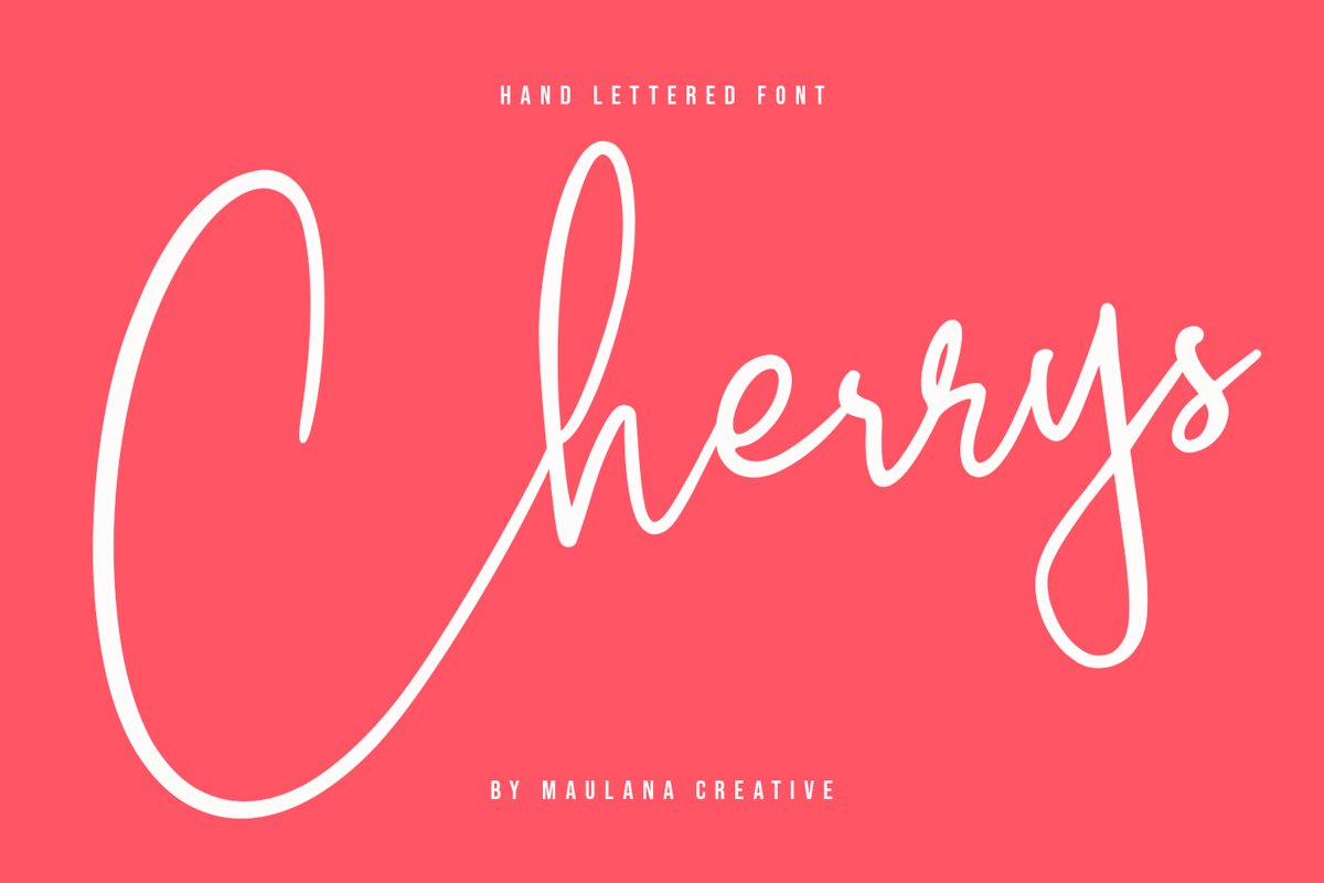 Cherrys Hand Lettered Script Signature Font example image 1