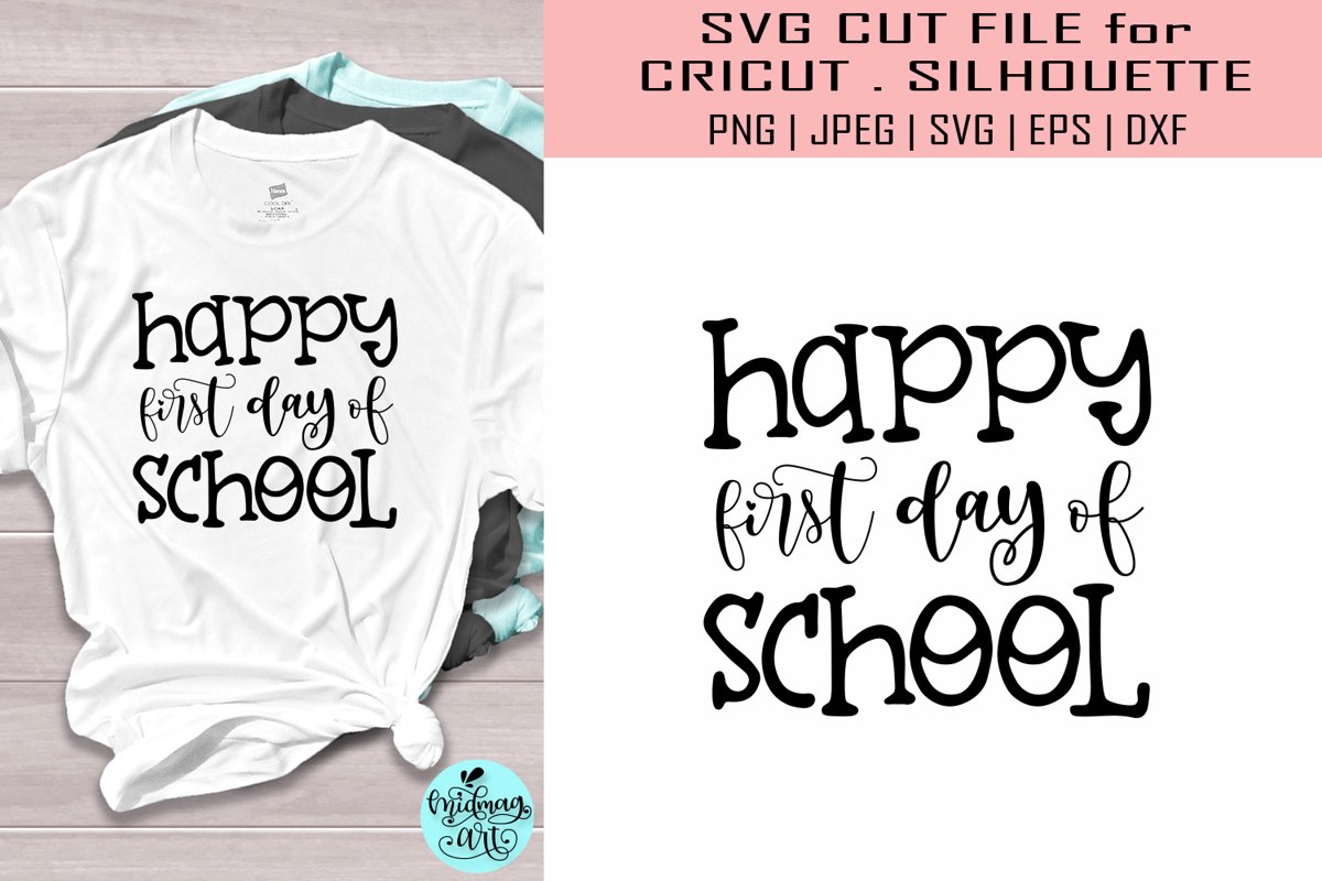 Happy first day of school svg, teacher svg example image 1