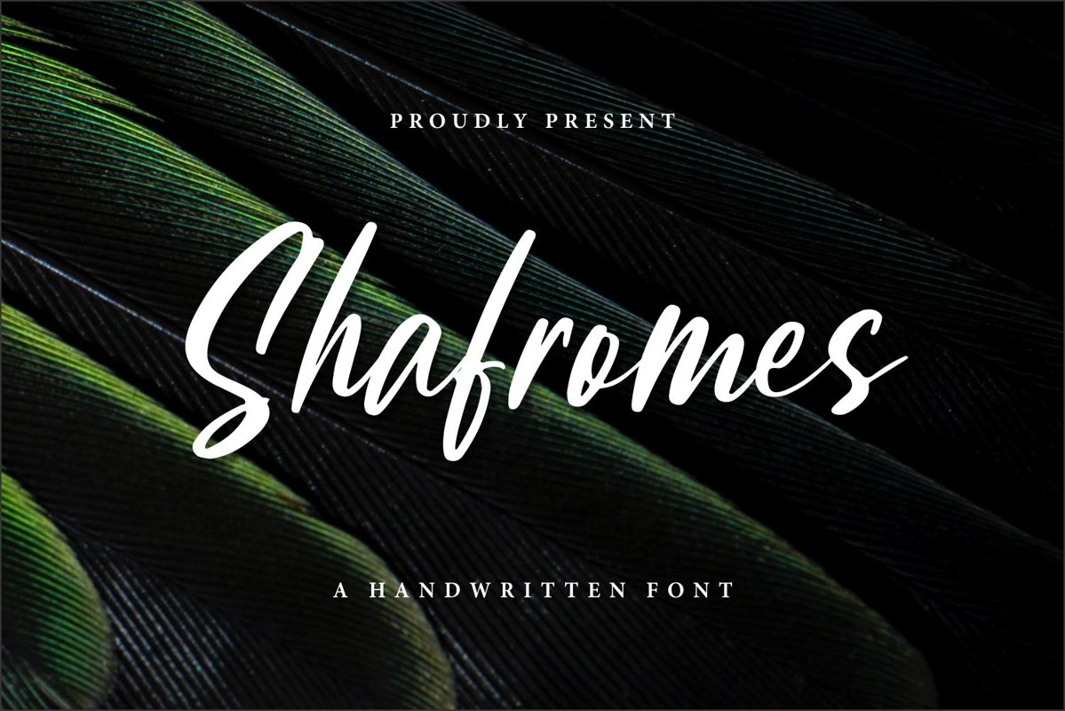 Shafromes - Handwritten Font example image 1