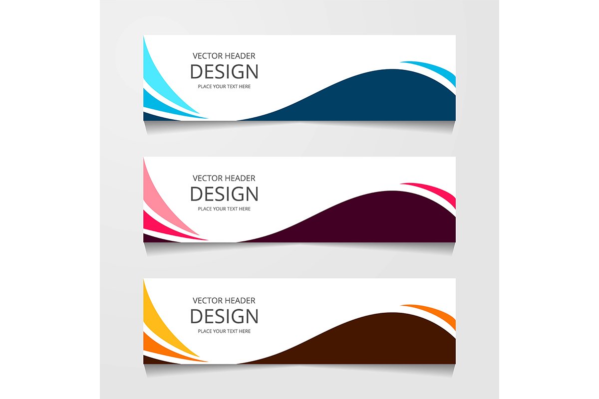 Abstract design banner, web template, layout header template example image 1