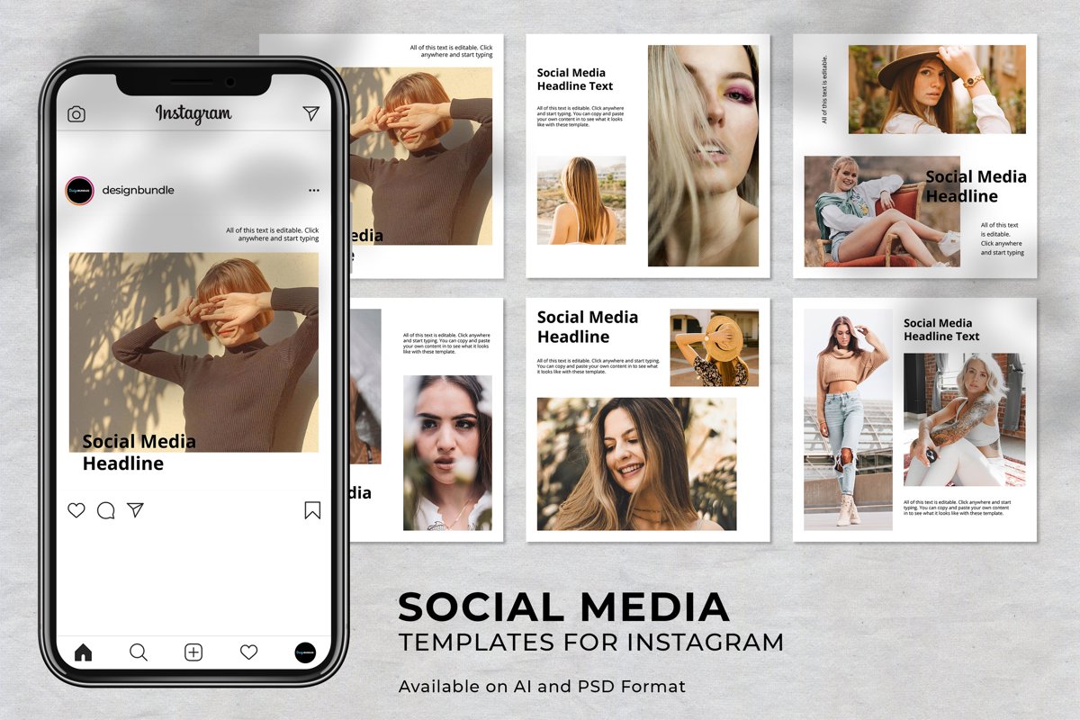 Fashion Instagram Social Media Template example image 1