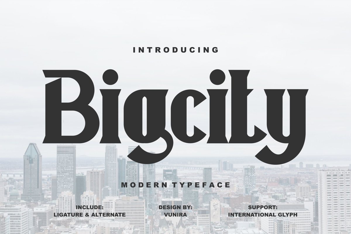 Bigcity | Modern Typeface Font example image 1
