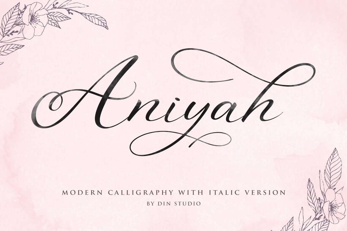 Aniyah Script - Beautiful Calligraphy example image 1
