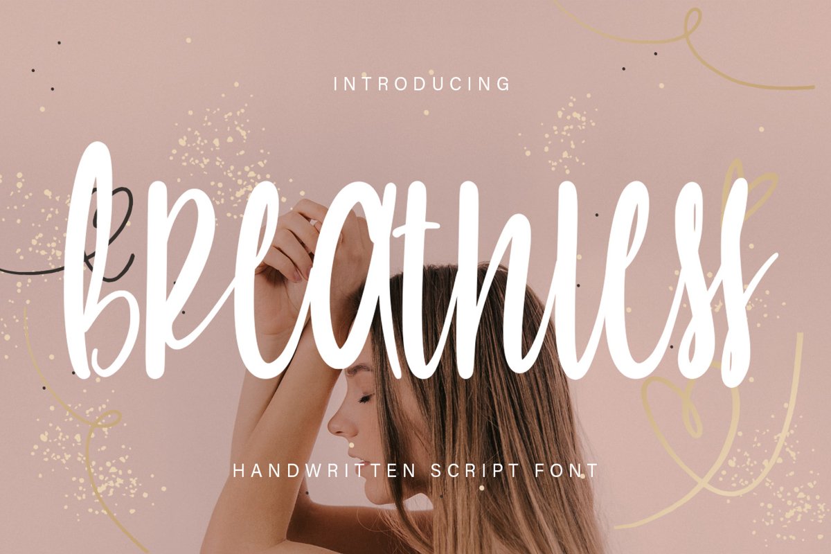 Breathless - Handwritten Script Font example image 1
