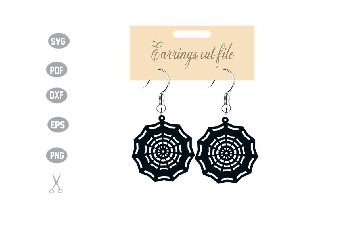 Earrings Template SVG example image 1