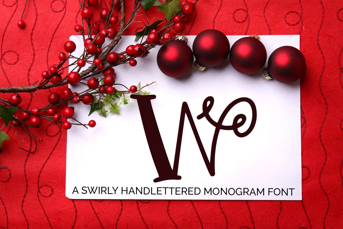 Swirly Monogram - A Hand-Lettered Font example image 1