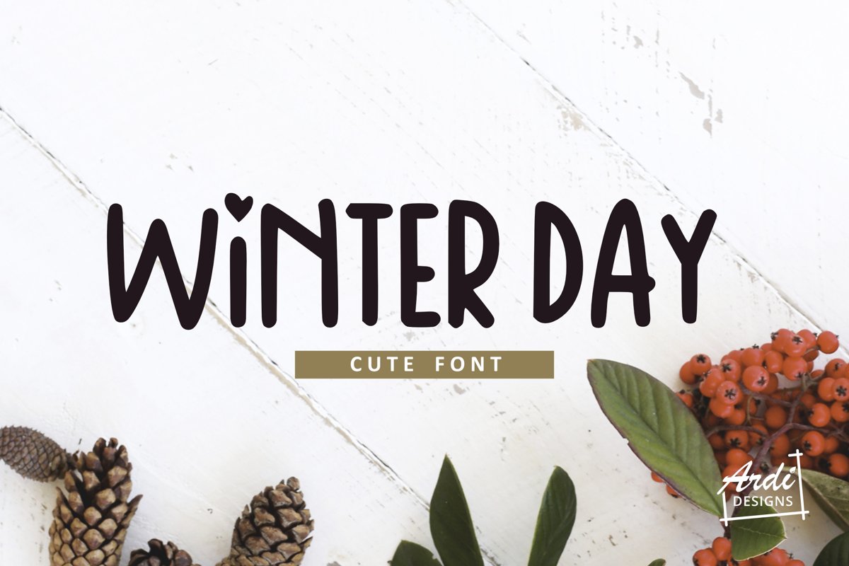 Winter Day Font example image 1