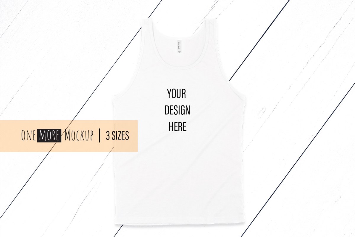 Men Tank Top Mockup | Bella Canvas 3480 White example image 1