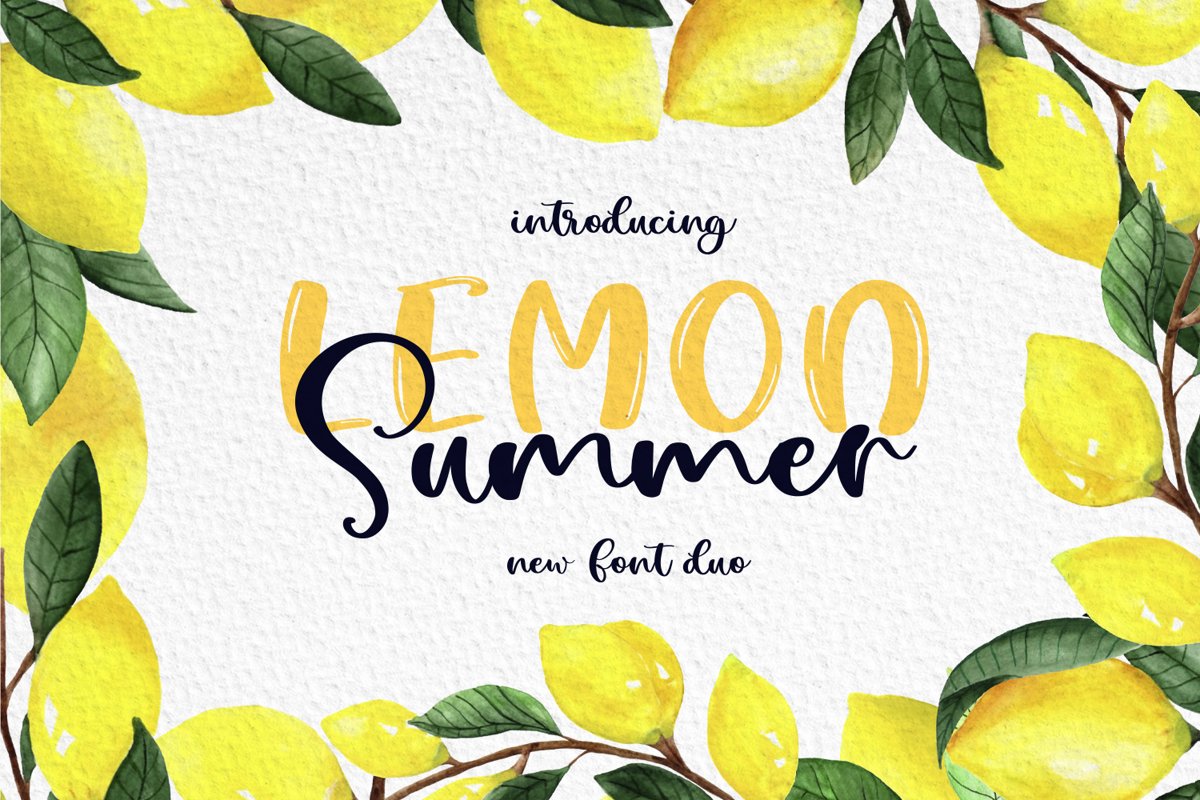 Lemon Summer Font Duo example image 1