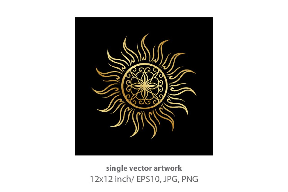 golden sun - single vector artwork example image 1
