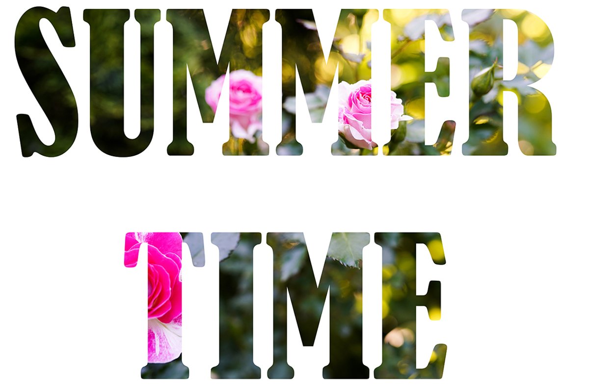 Alphabet SUMMER TIME made of Real alive yellow flowers example image 1