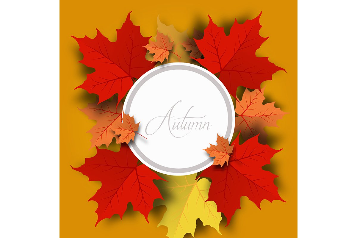 Autumn sale background layout decorate with leaves for shopp example image 1
