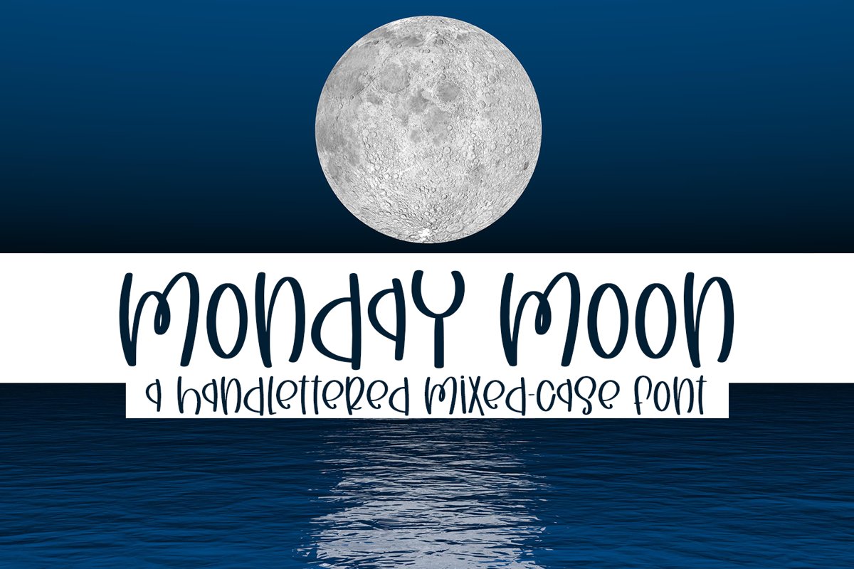 Monday Moon - A Handlettered Mixed-Case Font example image 1