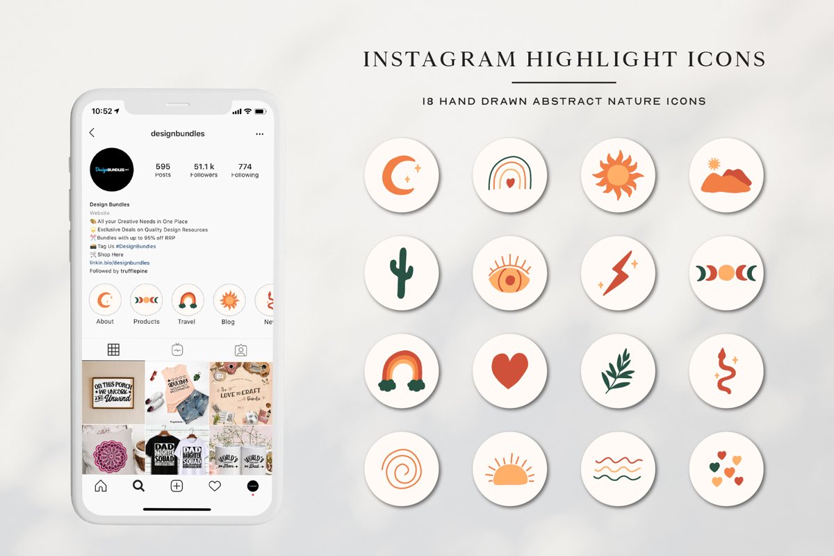 Instagram Abstract Highlights Icons | Instagram Story Covers example image 1