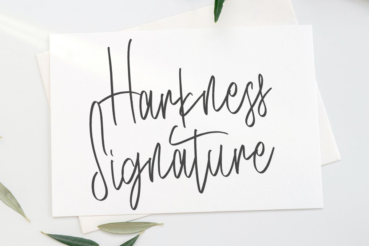 Harkness - Signature Script Fonts example image 1