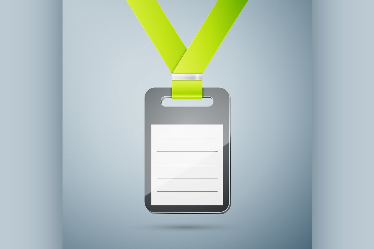 Plastic id badge example image 1