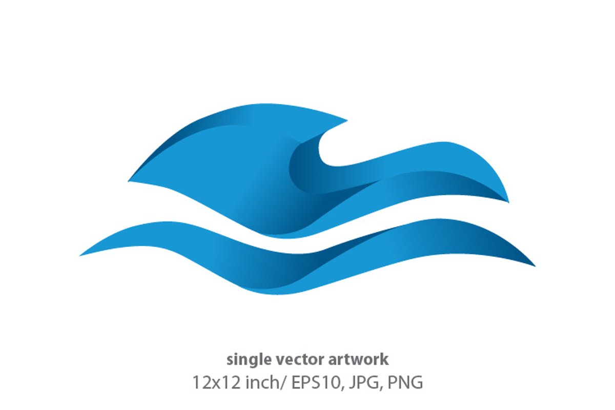 Ocean waves - single vector artwork example image 1