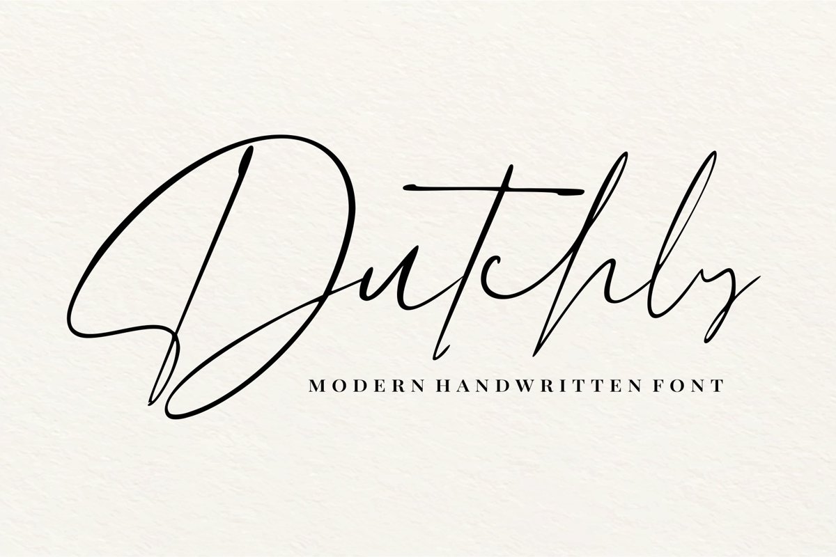 Dutchly - Modern Handwritten example image 1