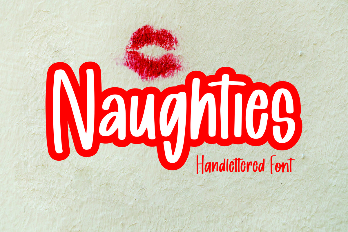 Naughties - Handlettered Font example image 1