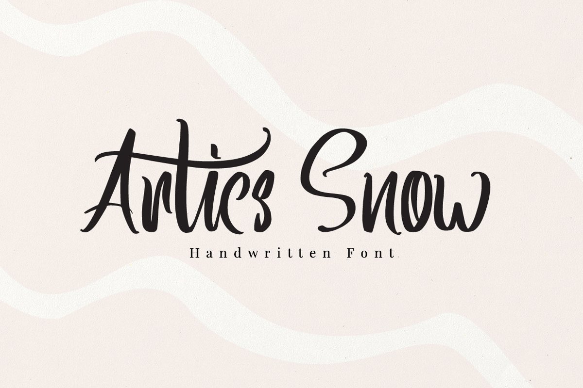 Artics Snow - Handwritten Font example image 1
