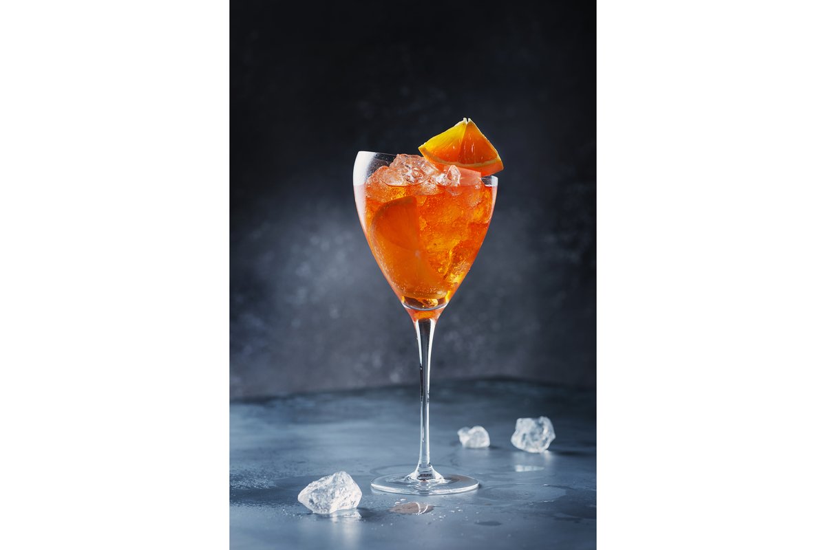 Traditional Italian aperitif Aperol Spriz with orange example image 1
