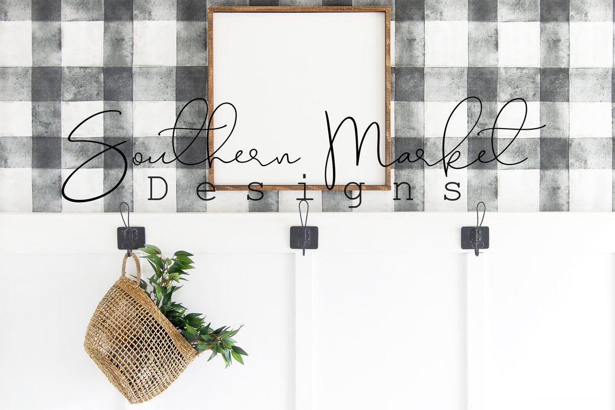 24x24 Real Wood Sign Mock Up | Wood pallet Sign Flat Lay | example image 1